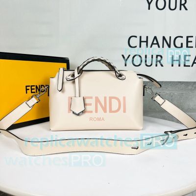 Replica Fend1 By The Way Boston Crossbody Bag White Calfskin